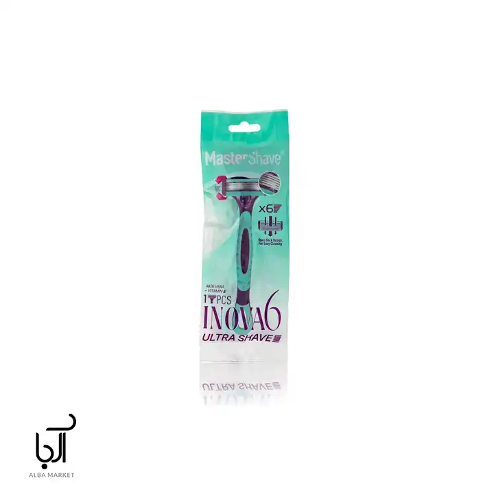 خودتراش مردانه ۶ لبه مستر شیو، بسته ۶ عددی، مناسب اصلاح راحت و دقیق صورت