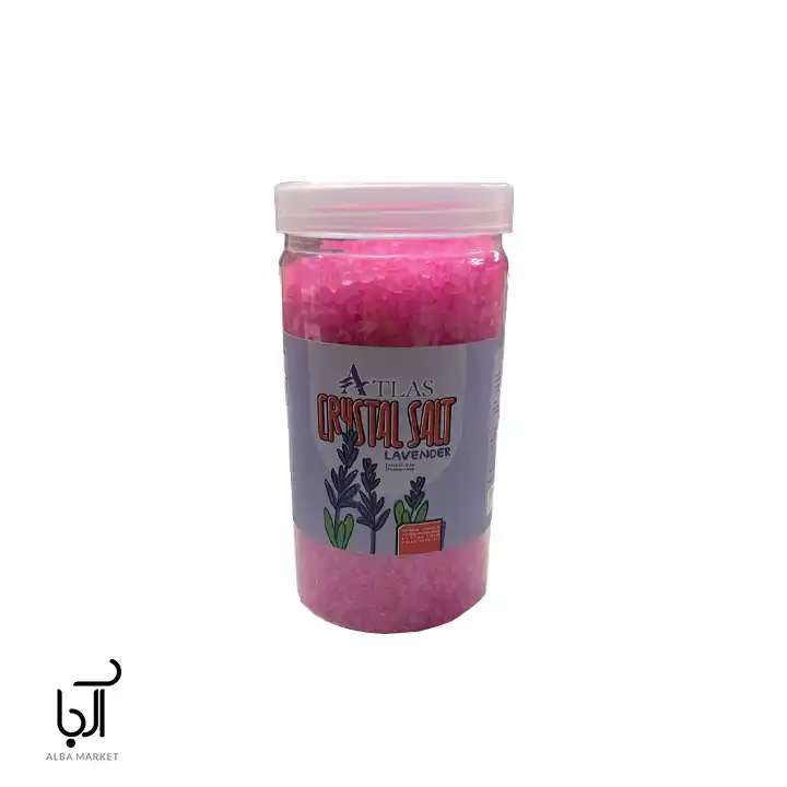 نمک حمام اسپا دانه درشت با رایحه لاوندر برای آرامش و لایه‌برداری پوست
