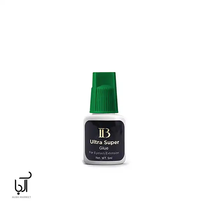 چسب مژه آی‌بی سبز، بافت مایع غلیظ و روان، خشک شدن ۱ ثانیه، مناسب مژه‌های طبیعی و مصنوعی، قابل استفاده توسط مبتدی و حرفه‌ای
