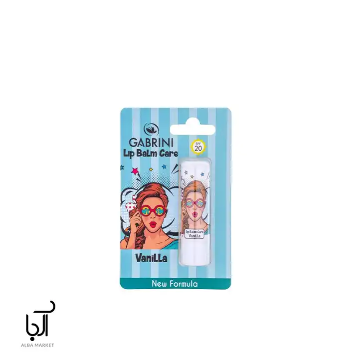 بالم لب گابرینی با رایحه وانیل ۵ گرم، نرم‌کننده و مرطوب‌کننده لب‌ها