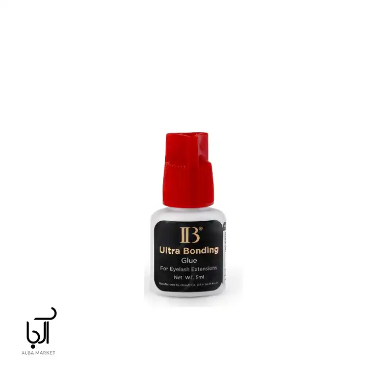 چسب اکستنشن مژه آی بی قرمز – چسب حرفه‌ای با ماندگاری بالا برای اکستنشن دقیق و ایمن مژه‌ها
