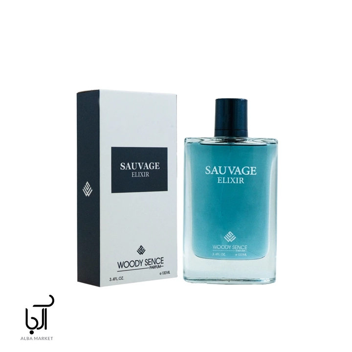 ادوپرفیوم مردانه وودی سنس مدل ساواج الکسیر با رایحه تلخ