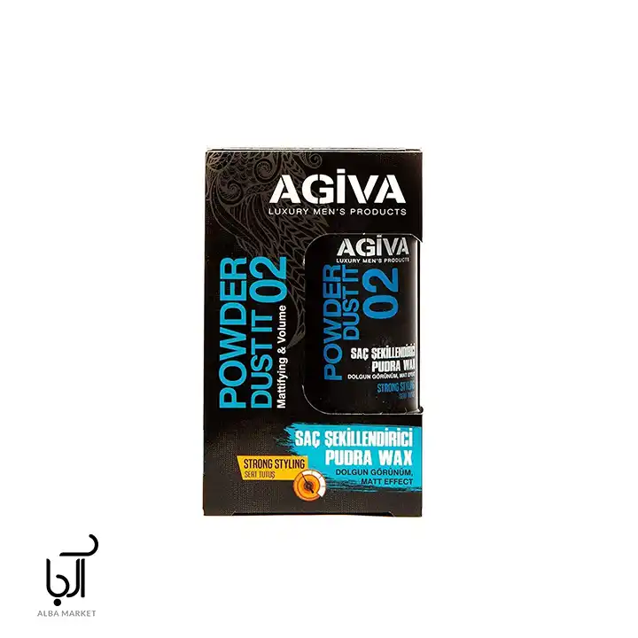 پودر حالت‌دهنده مو مشکی آجیوا 02 – تثبیت کننده قوی و ایجاد حجم طبیعی برای موها